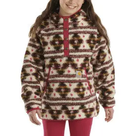 Child/Youth Long-Sleeve Fleece Quarter-Snap Sweatshirt - Malt 1