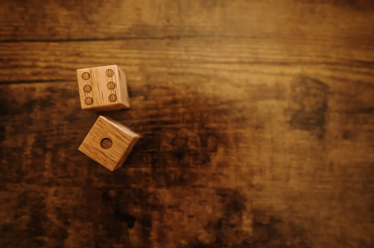 Dice Set Of 2 7/8" Dia. Wood 1
