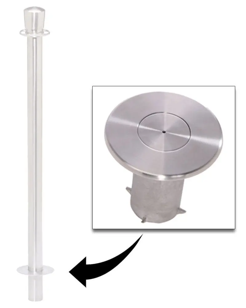 Floor Socket And Cap For Removable Stanchion 1