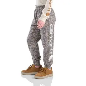 Youth Fleece Camo Logo Sweatpant - Duck Grey Camo 1