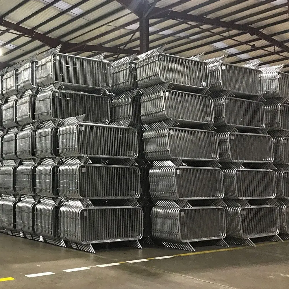Galvanized Steel 7.5' Ft. Pedestrian Barricade, Lightweight 24 Lbs 2