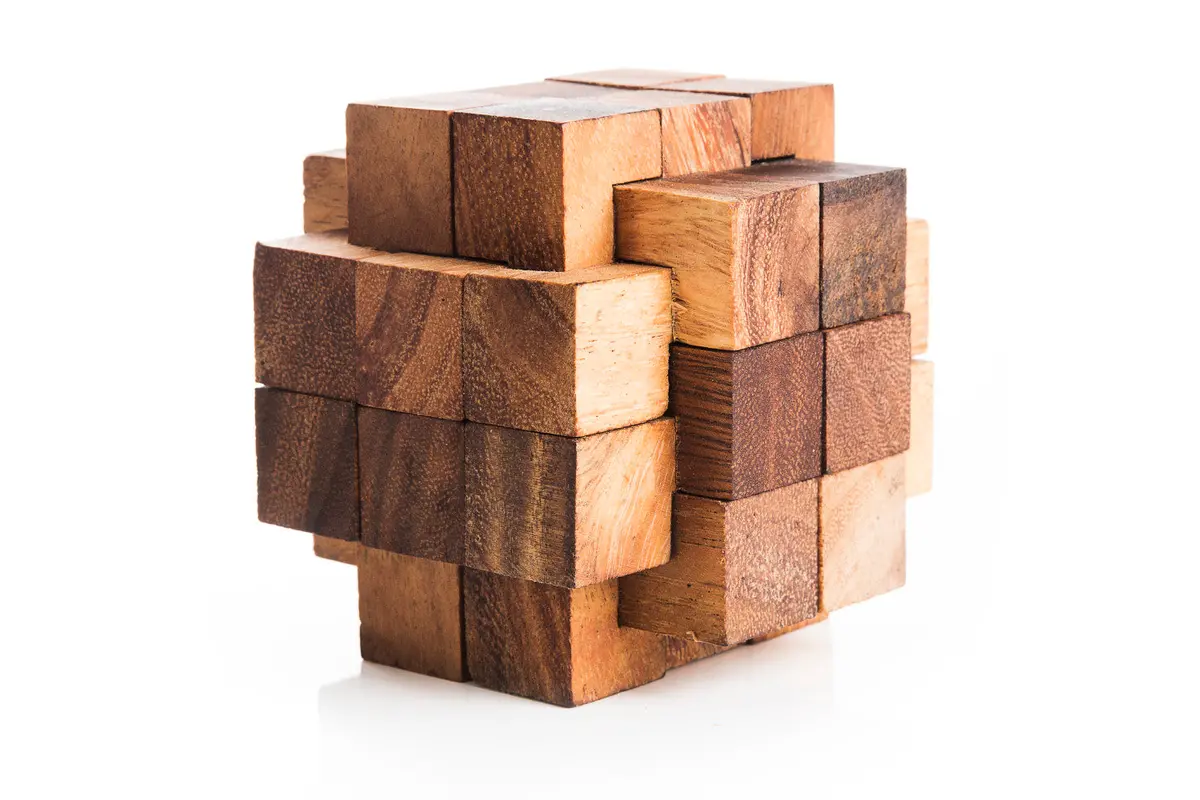The Grandfather Burr Puzzle - 18 Piece Burr Puzzle 1