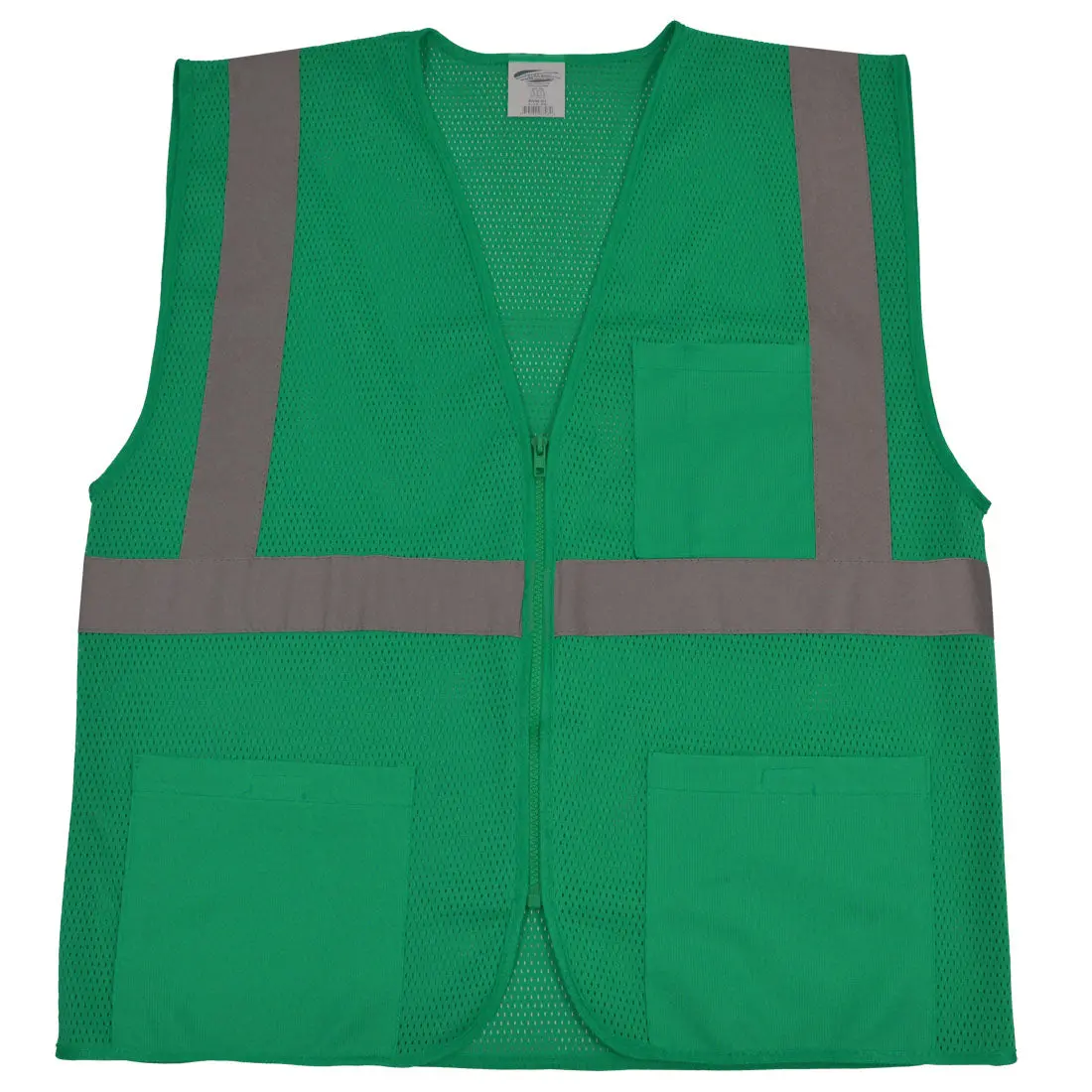 Gvm-S1 Ansi Non-Rated Green Mesh Safety Vest For Enhanced Safety & Identification 1