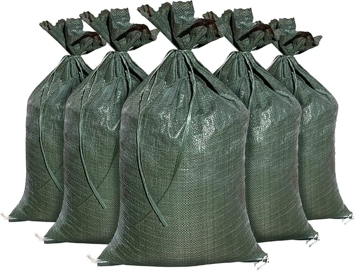 Heavy Duty Empty Sandbags With Uv Protection - Size: 14" X 26", Green, Military Grade, 50Lbs (100 Bags) 1
