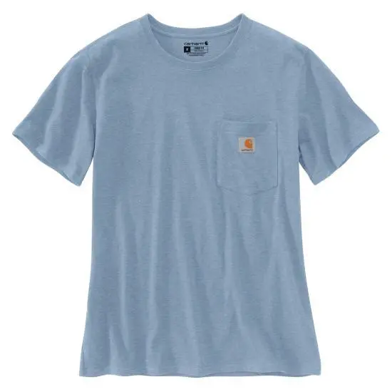 Women's Wk87 Workwear Pocket Short Sleeve T-Shirt - Alpine Blue Heather 1