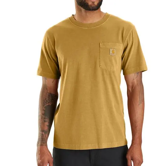 Relaxed Fit Lightweight Short-Sleeved Garment Dyed Pocket T-Shirt - Carhartt Brown 1