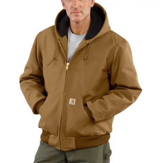 Flannel-Lined Active Jac J140 - Loose Fit - Firm Duck - 3 Warmest Rating - Carhartt Brown 1