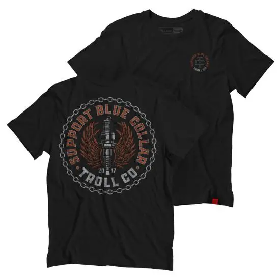 Chain Support Tee: Black 1