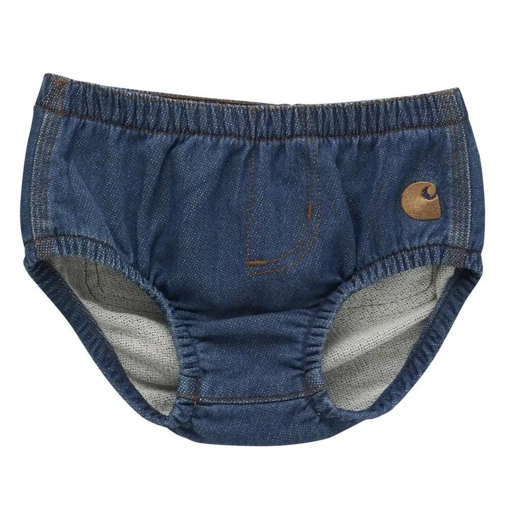 Infant Rugged Flex Denim Diaper Cover - Denim Medium Wash 1