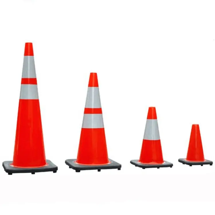 Interlock Orange Pvc Traffic Cone Black Base 18",28" And 36" 2