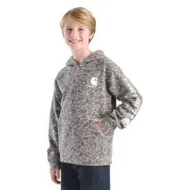 Youth Long-Sleeve Camo Graphic Sweatshirt - Duck Grey Camo 1