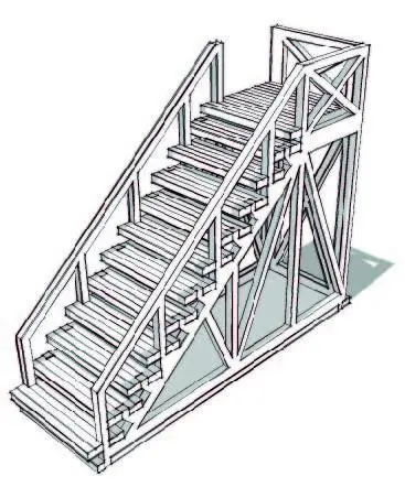 Wooden Palisade Stairs 1