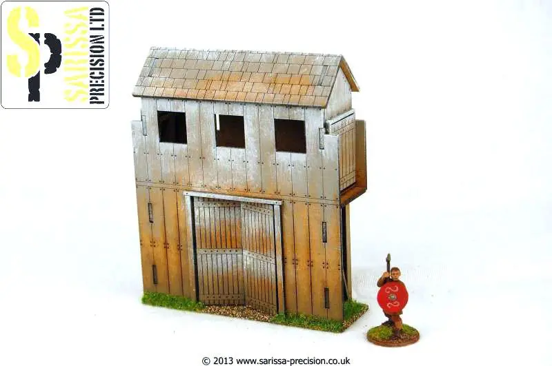 Wooden Palisade Gated Wall 1