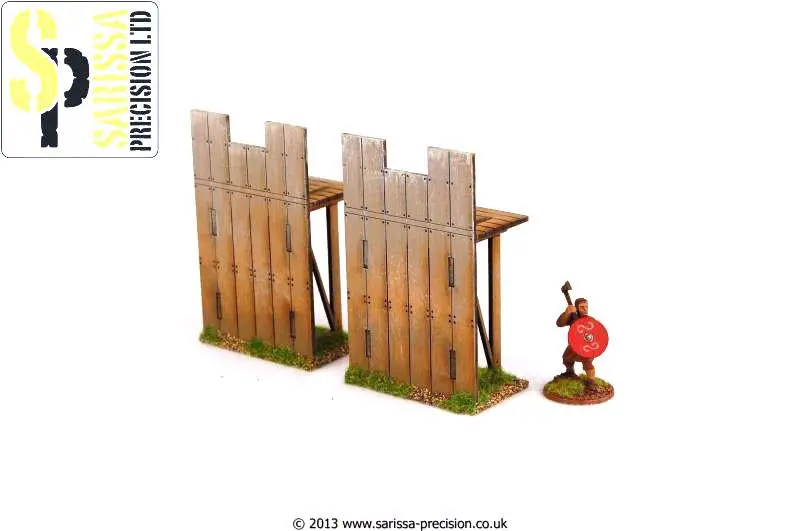 Wooden Palisade 1/2 Wall - Straight 1