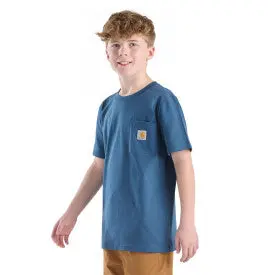 Youth Short-Sleeve Pocket T-Shirt- Dark Denim 1