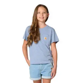 Youth Girls Short-Sleeve Arch T-Shirt - Blue Horizon Heather 1