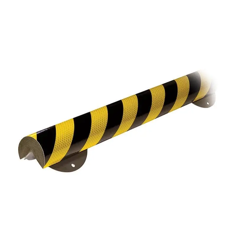 Knuffi Model A+ Corner Wall Protection Kit Reflective Black/Yellow 1M - Rack Protection 1