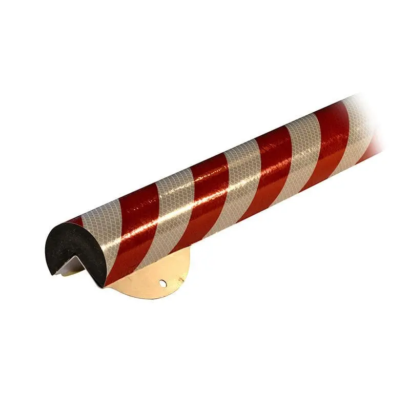 Knuffi Model A+ Corner Wall Protection Kit Reflective Red/White 1M - Flexible Bumper Guards 1