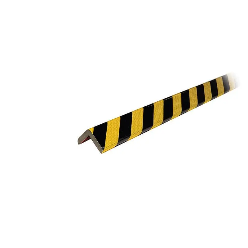 Knuffi Model H+ Corner Bumper Guard Reflective Black/Yellow 1M - Safety Bumpers 1