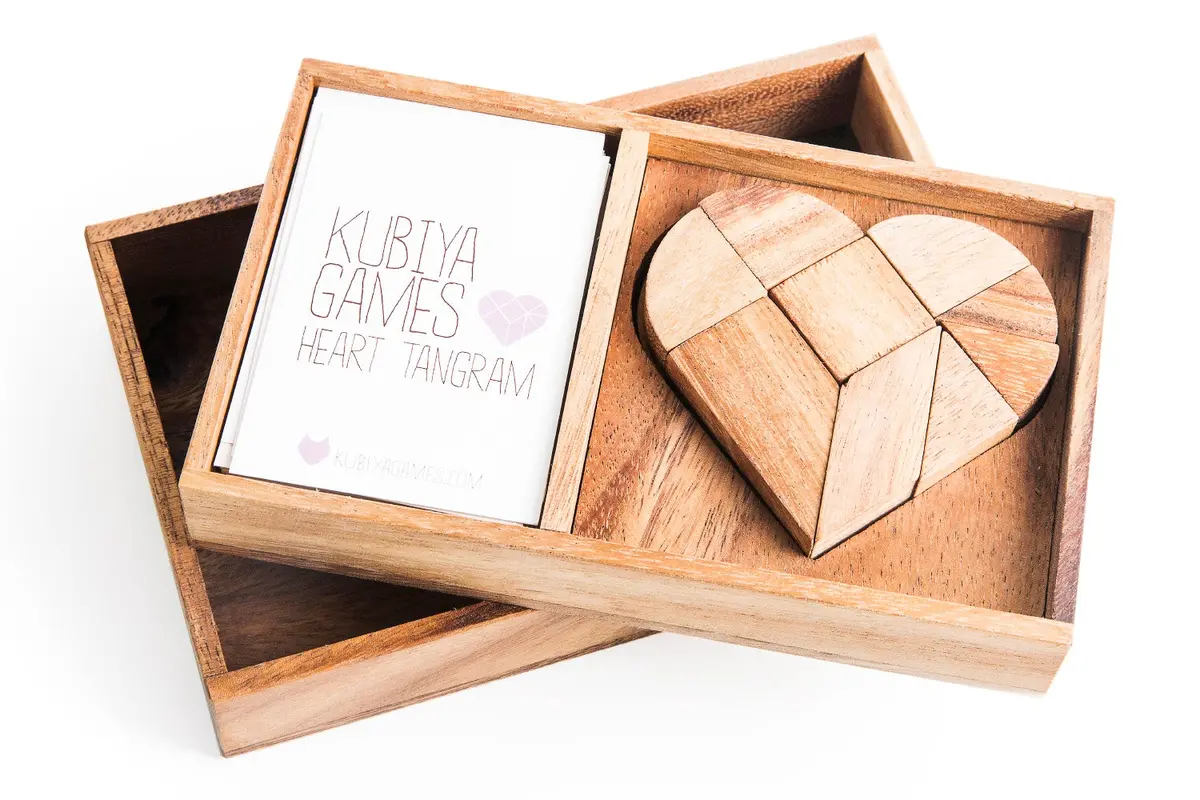 Heart Tangram - Two Sets With 57 Challenge Cards 2