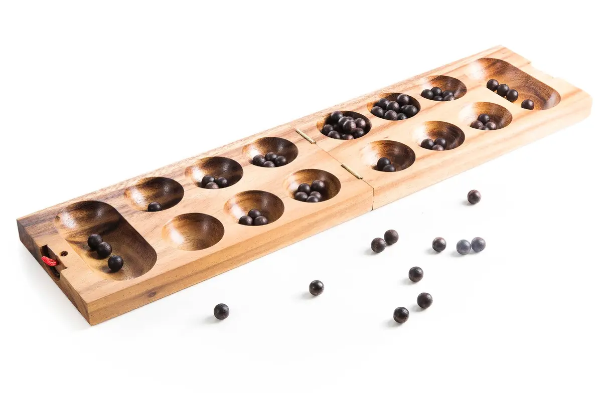 Wooden Folding Mancala Board Game 1