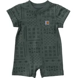 Infant Short Sleeve French Terry Romper - Laurel Wreath 1