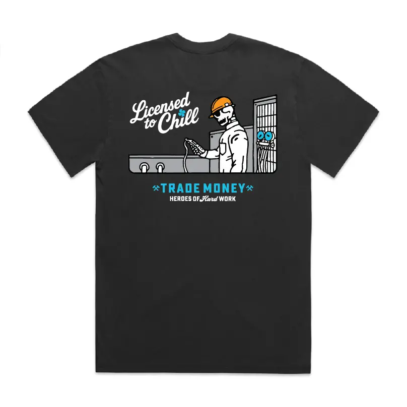 Licensed To Chill Hd Tee, Faded Black 1