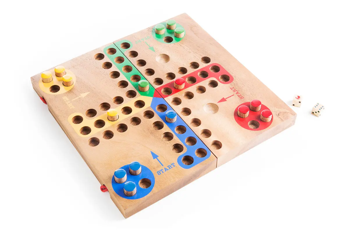 Wooden Ludo Board Game - Family Game Night 1