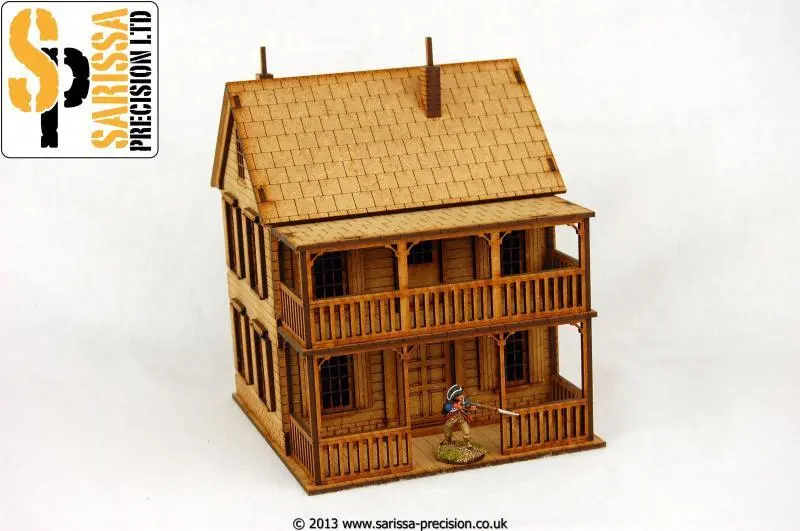 North American Plantation House With Porch And Balcony 1