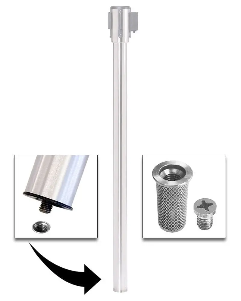 Mini Floor Socket And Cap For Removable Stanchion 1