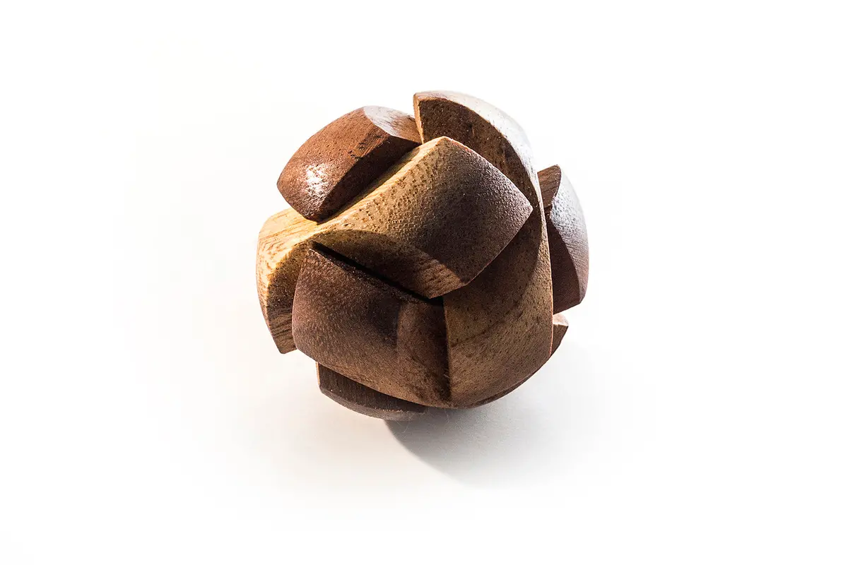 Mini Japanese Ball Puzzle - Mechanical Wooden Brain Teaser Puzzles For Adults And Teens 2