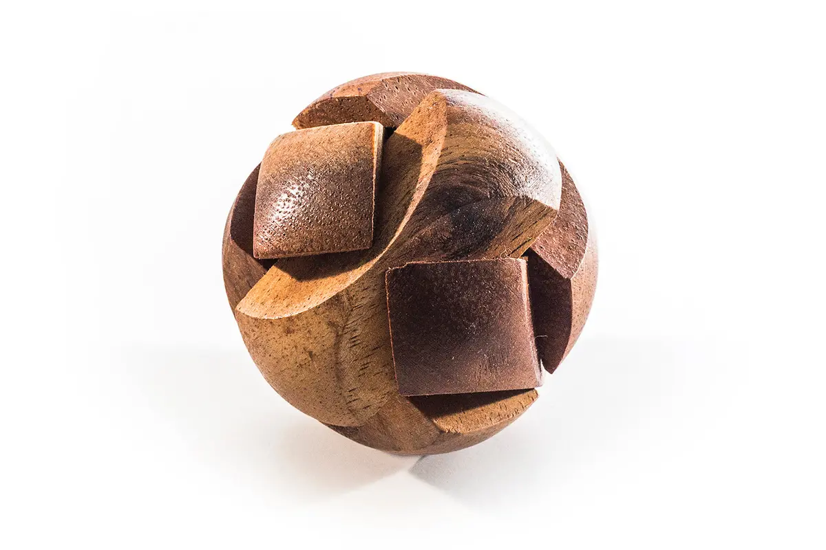 Mini Japanese Ball Puzzle - Mechanical Wooden Brain Teaser Puzzles For Adults And Teens 1