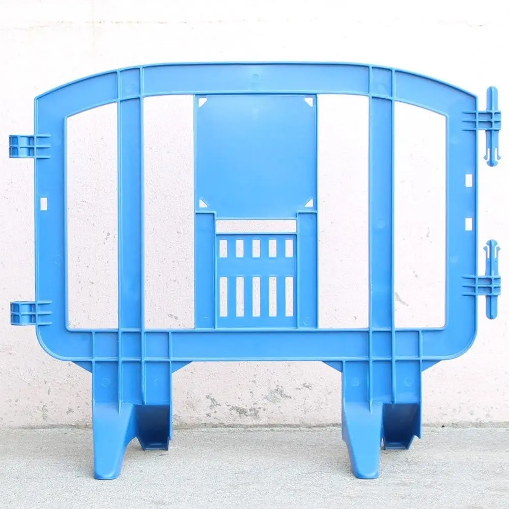 Minit 49" Portable Plastic Crowd Control Barriers Blue 1