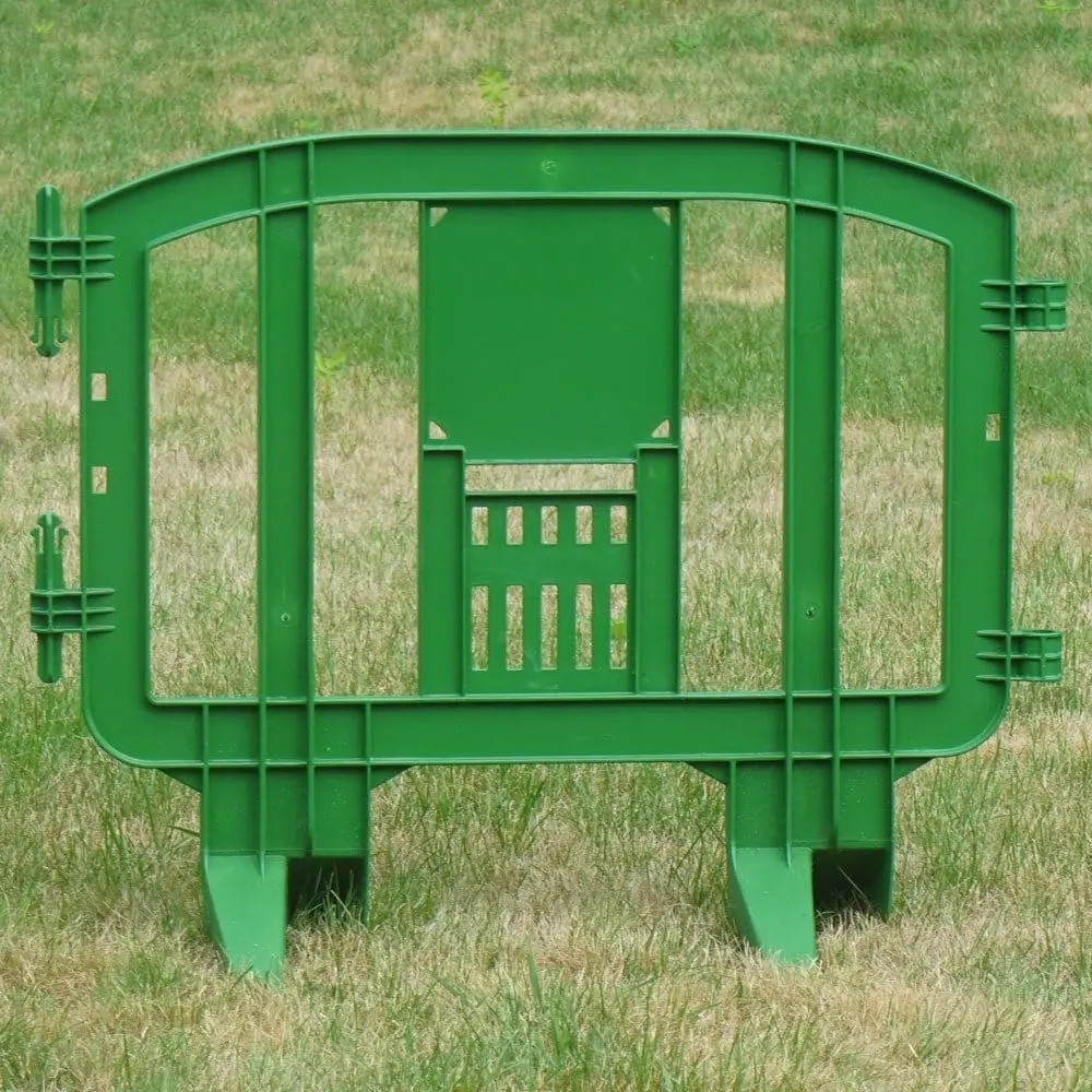 Minit 49" Portable Plastic Crowd Control Barriers Green 1