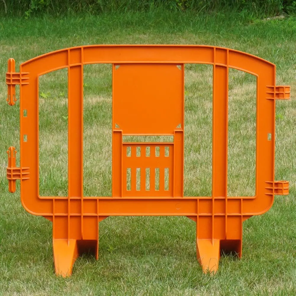Minit 49" Portable Plastic Crowd Control Barriers Orange 1