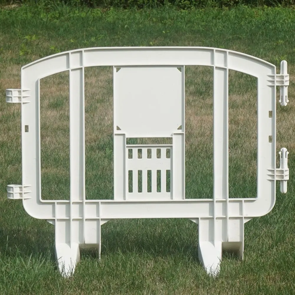 Minit 49" Portable Plastic Crowd Control Barriers White 1