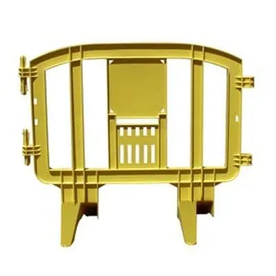 Minit 49" Portable Plastic Crowd Control Barriers Yellow 1