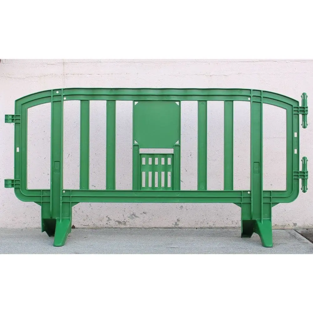 Movit 78" Portable Plastic Crowd Control Barriers Green 1