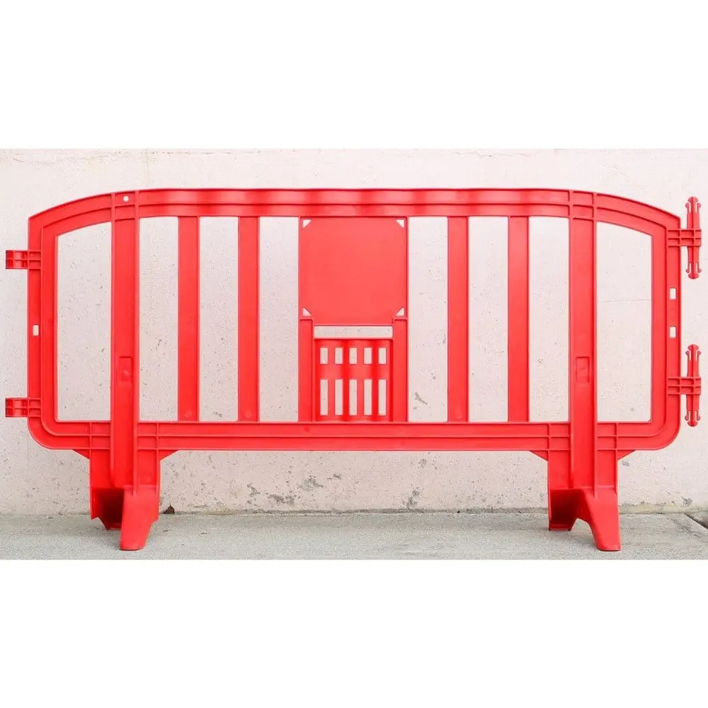 Movit 78" Portable Plastic Crowd Control Barriers Red 1