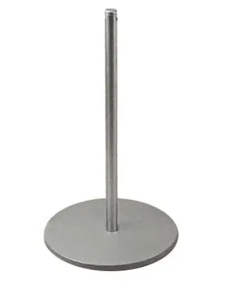 Museum & Art Gallery Stanchion, 16" Tall, Silver Anodized Economy "Q-Cord" 1
