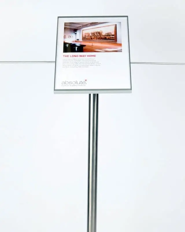 Museum & Art Gallery Stanchion Signage, 45 Degree Angle 1