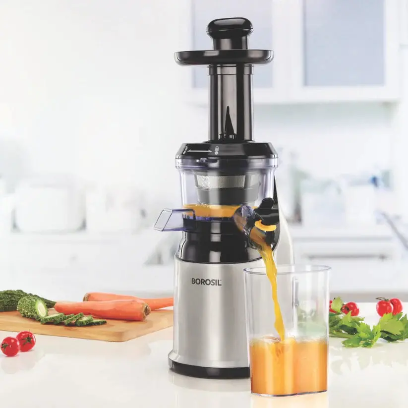 Borosil Health Pro 200-Watt Slow (Cold Press) Juicer, Black Wb 13 1