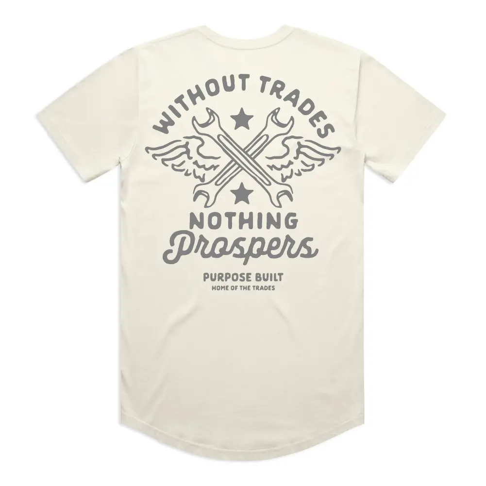 Nothing Prospers, Drop Short Sleeve Tee, Ecru 2