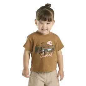 Youth Girls Short Sleeve Vehicle T-Shirt - Carhartt Brown 1