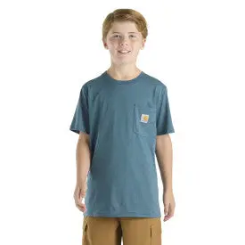 Youth Boys Short Sleeve Pocket Graphic T-Shirt - Real Teal Heather 3