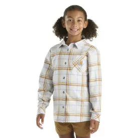 Youth Girls Long-Sleeve Pocket Flannel Shirt - Fresh Lavender 1