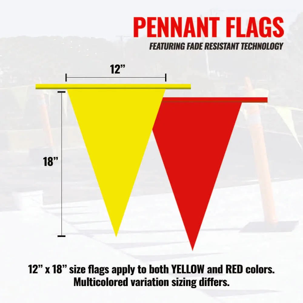 Pennant Flags 9 X 12 Inch And 12 X 18 Inch 2