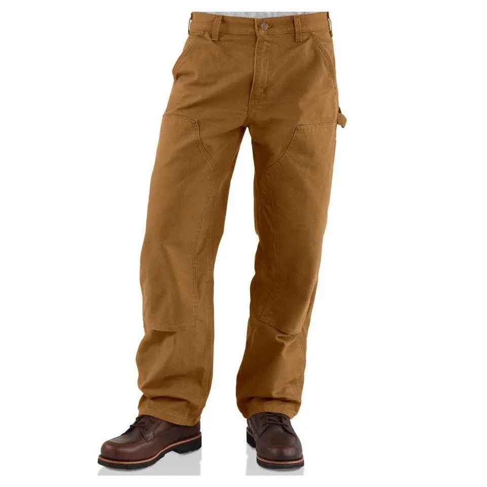 B136 - Double Front Washed Duck Work Dungaree - Carhartt Brown 1