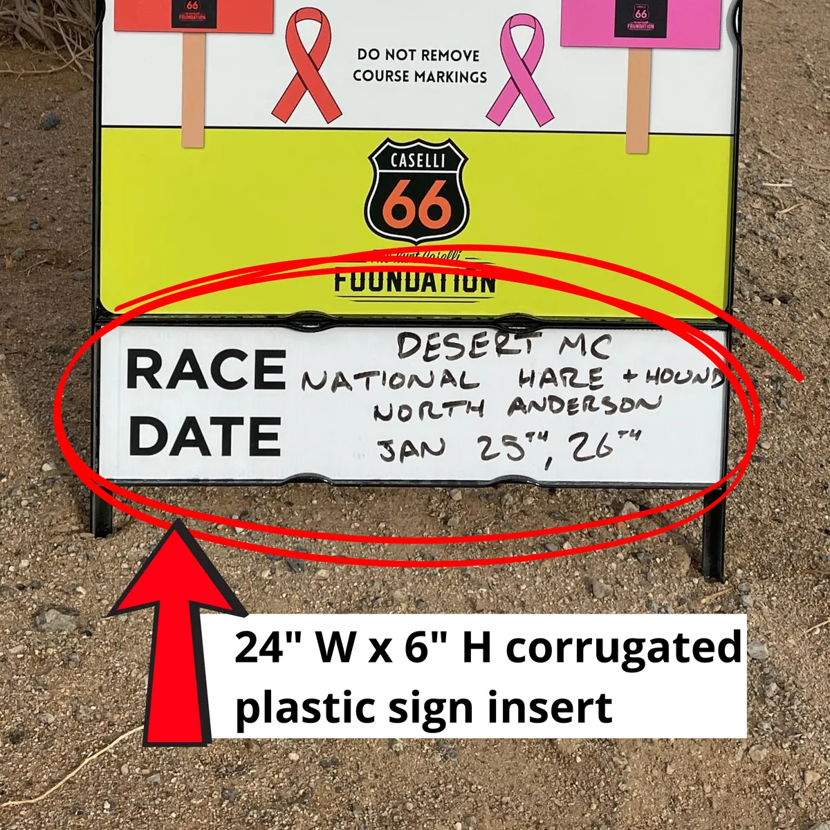 Race Date Replacement Insert – Fits Kcf Race In Progress Sign (Pre-Order) 1