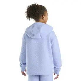 Youth Girls Long-Sleeve Quilted Jersey 1/2 Zip Sweatshirt - Pale Iris 3